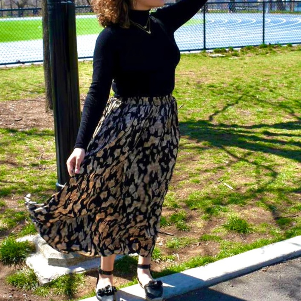 Leopard Midi Skirt